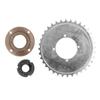 32T Bicycle Sprocket with 4 Holes for 410 Chain Steel Bike Modified Sprocket Flywheel Adapter Connector Kit
