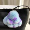 Подвеска на сумку Брелок-кролик Шарм для сумки Плюшевый брелок для ключей в виде кролика Брелок из кроличьего меха Брелок для ключей от машины