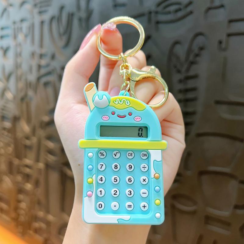 1 шт. Калькулятор Брелок Мини Портативный Калькулятор с Креативным Милым Брелоком 8-разрядный Дисплей Карманный Калькулятор Брелок