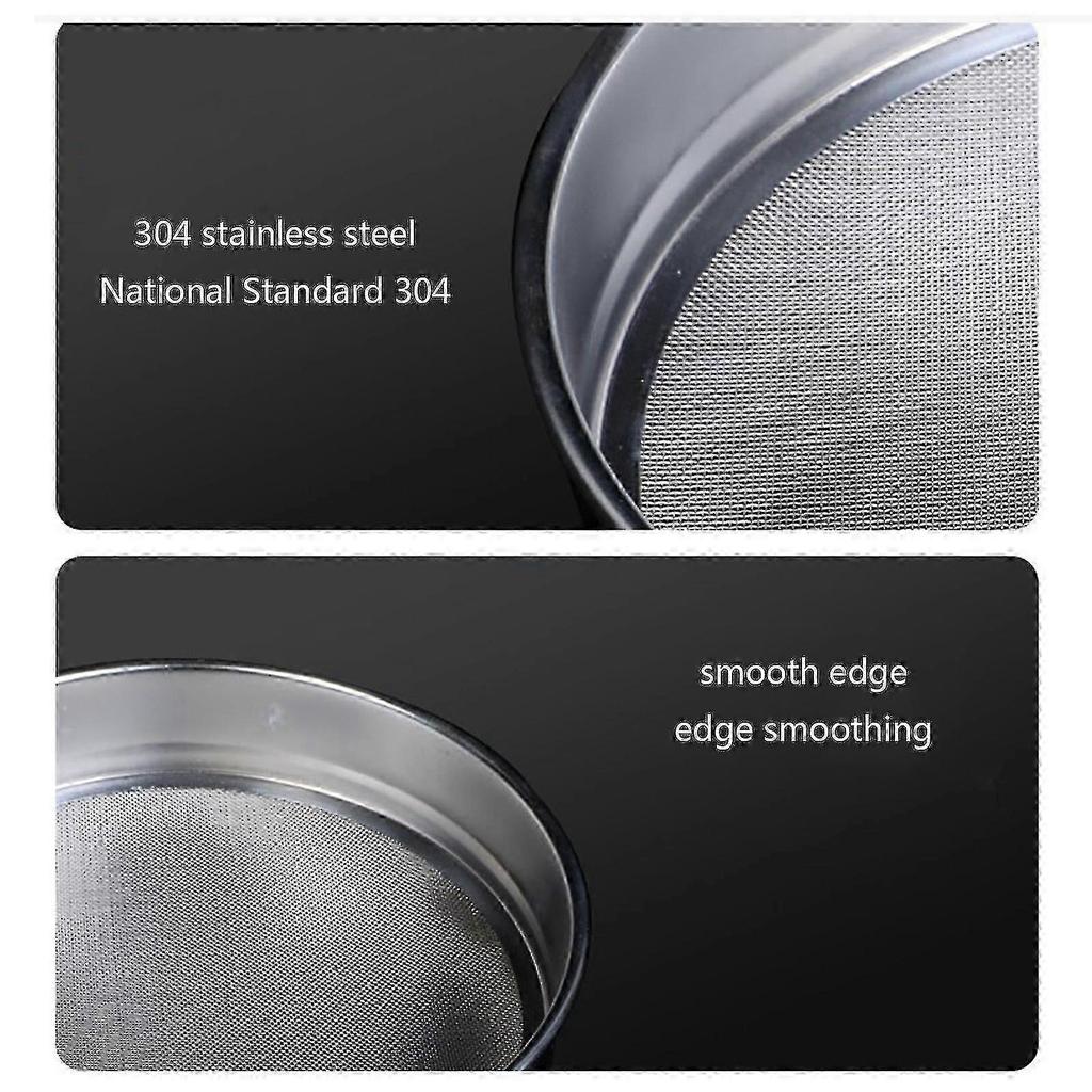 Stainless steel sieve with 4/10/20/60 mesh options