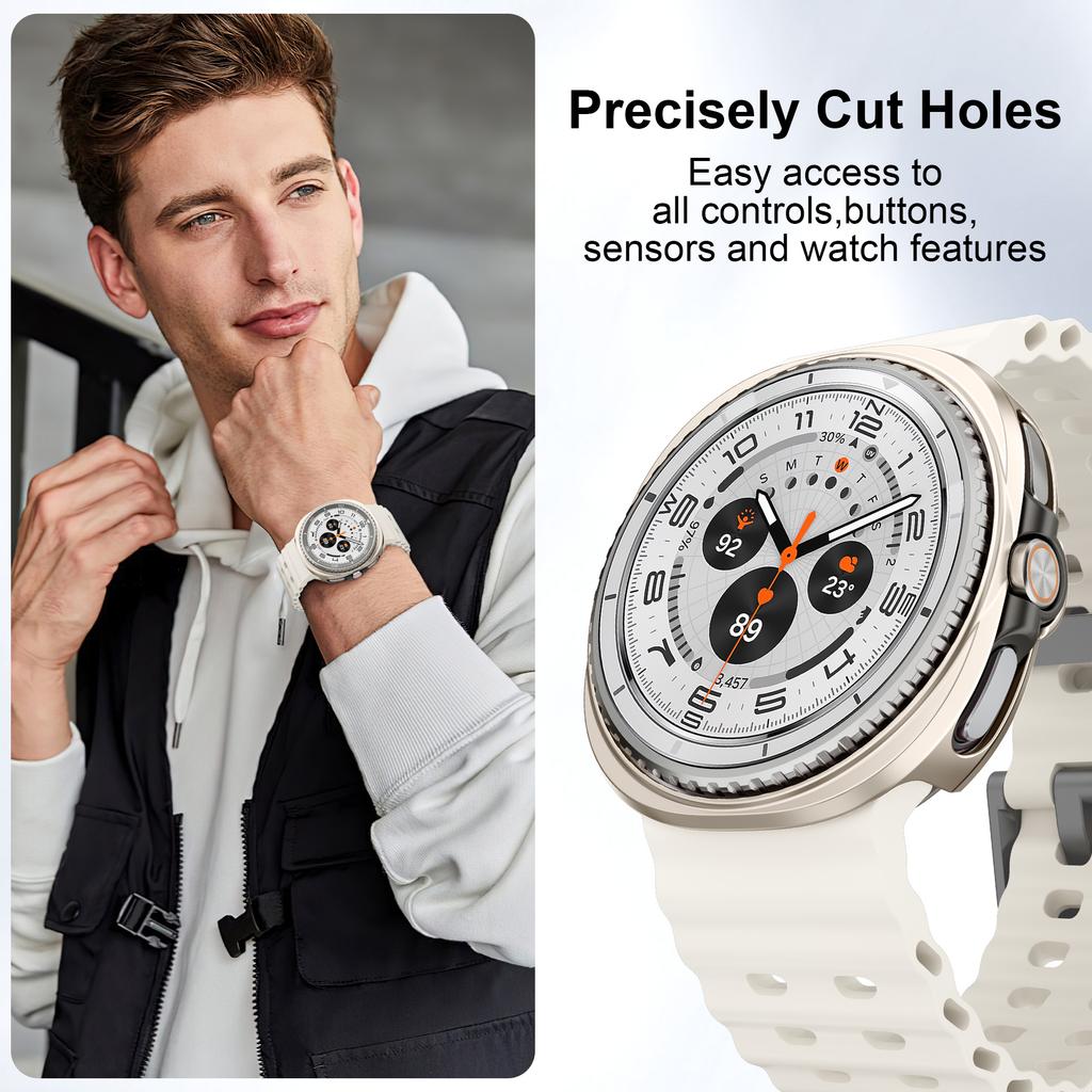 Полые корпуса из поликарбоната для Samsung galaxy watch 8 корпус 46 мм Аксессуары Защитный бампер-оболочка Для galaxy watch 8 40 мм 44 мм чехлы