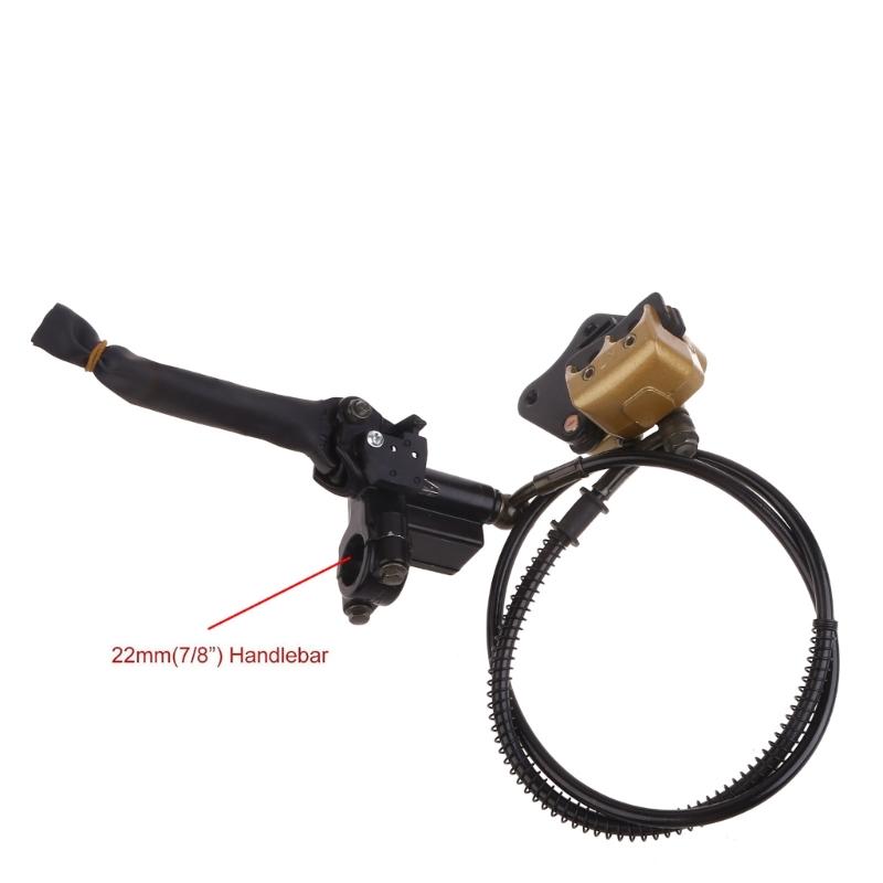 Upgraded Front Disc Brake Masters Cylinder Caliper with Brake Pad Assembly for 50cc 70cc 90cc SSR 110cc 125cc AtomikSSR