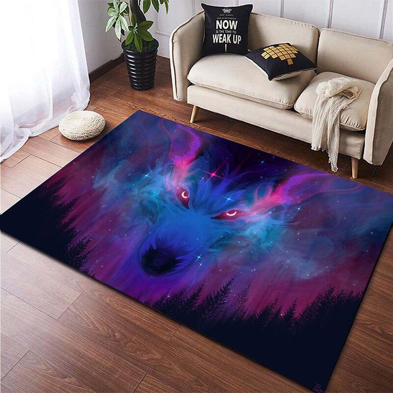 Custom Animal Carpet Wolf Pattern Home Decoration Living Room Lobby Decoration Home Decoration Accessories Wolf Splicing Carpet