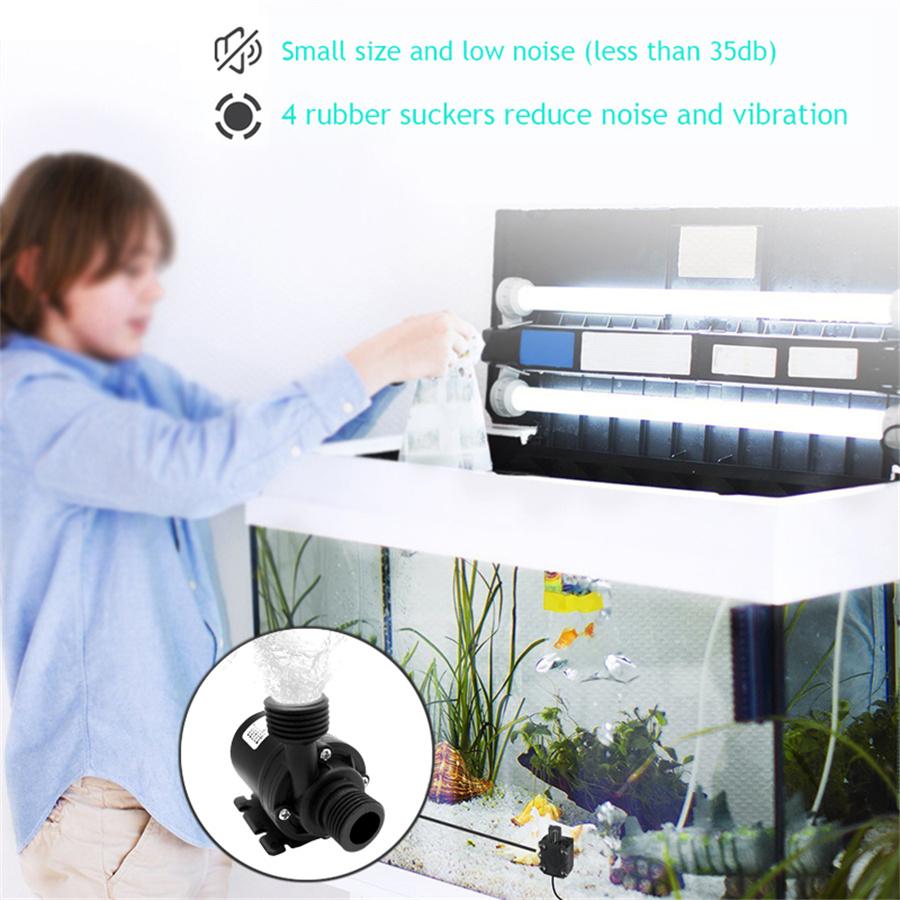 Циркуляционный насос для солнечного водонагревателя, бесщеточный двигатель, 800 л/ч, 5 м, 12 В постоянного тока, 19 Вт