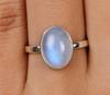 Moonstone Engagement Ring, Dainty Boho Ring for Her, Statement Ring, 925 Solid Silver