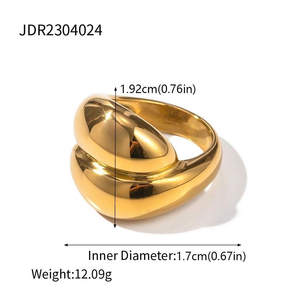 Золотое и серебряное геометрическое кольцо гладкое винтажное кольцо на палец романтичное преувеличенное кольцо День святого Валентина
