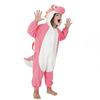 Kids Onesies Cartoon frog Kigurumi Pink Fleece Pajamas for Halloween Christmas Party Outfit