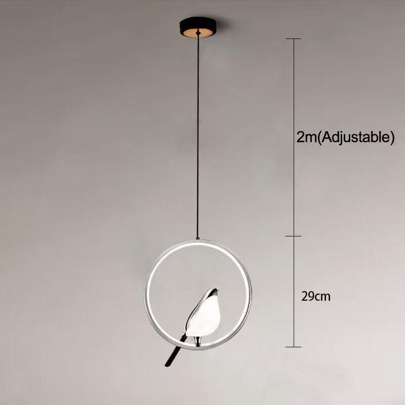 Подвесные светильники «Сорока» Креативные светодиодные люстры для гостиной Лампы в виде птиц в скандинавском стиле Спальня Столовая Роскошь Дизайнерская индивидуальность