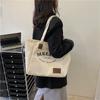 New Large-capacity Canvas Handbag Women's 2025 Autumn Fashion Printed Letter Tote Bag Casual Simple Bag
