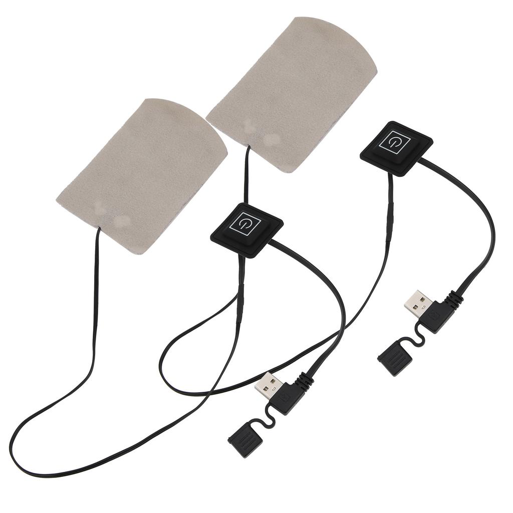 1 Pair Composite Fiber Electric Socks Heating Film USB Winter Keep Warm Outdoor Sports