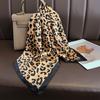 Classical Leopard Print Neckerchief 70*70 Cm Silk Square Scarf Women Soft Satin Headscarf Hijab Female Headband Foulard Decorate