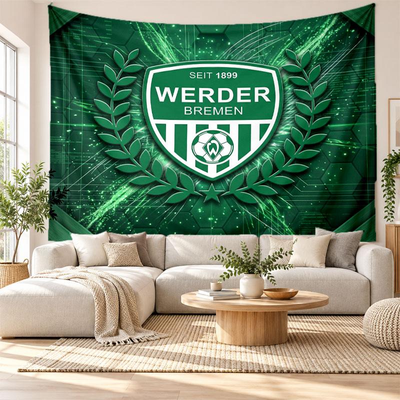 Werder Bremen Football Wall Tapestry, Soft Fabric Wall Hanging, Decorative Backdrop For Bedroom Home Wall Art