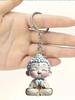 1 Cute Buddha Statue Pattern Design Theme Keychain Pendant, Perfect Holiday Gift, Car Key Backpack Decoration Pendant