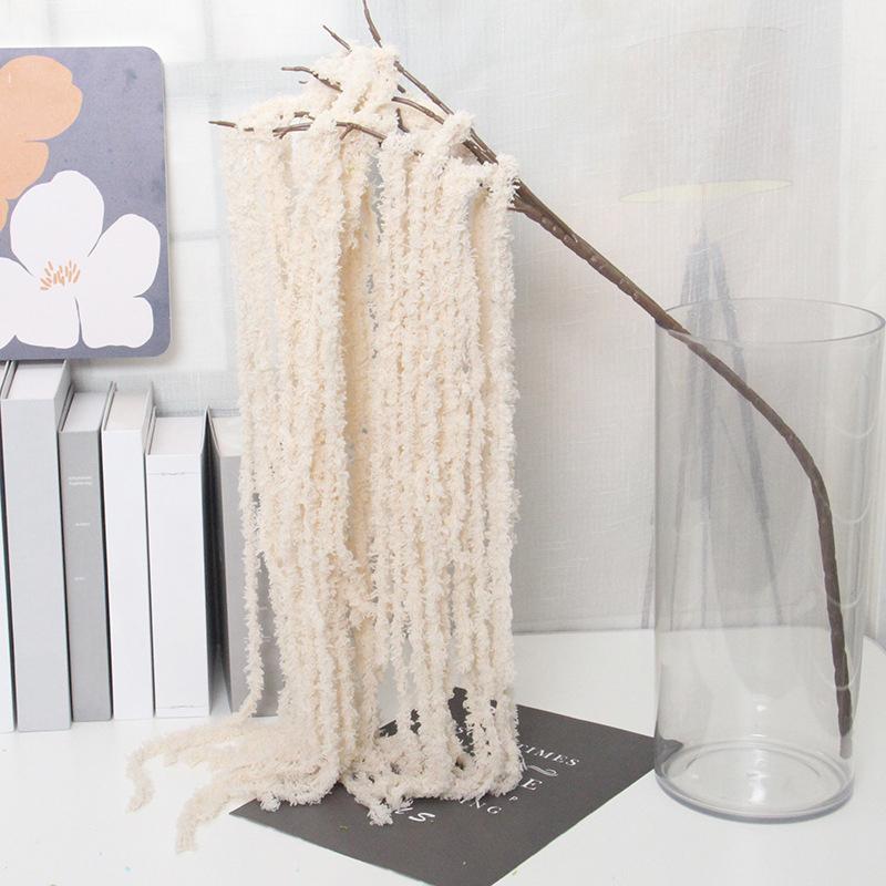 1PC Wool Wedding Decor Accessories Artificial Plants Soft Decoration Solid Party Simulated Long Spike Flower Wedding