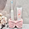 Lovely Bowknot Ceramic Toothbrush Holder for Enhancing Bathroom Aesthetic Ceramic Holder