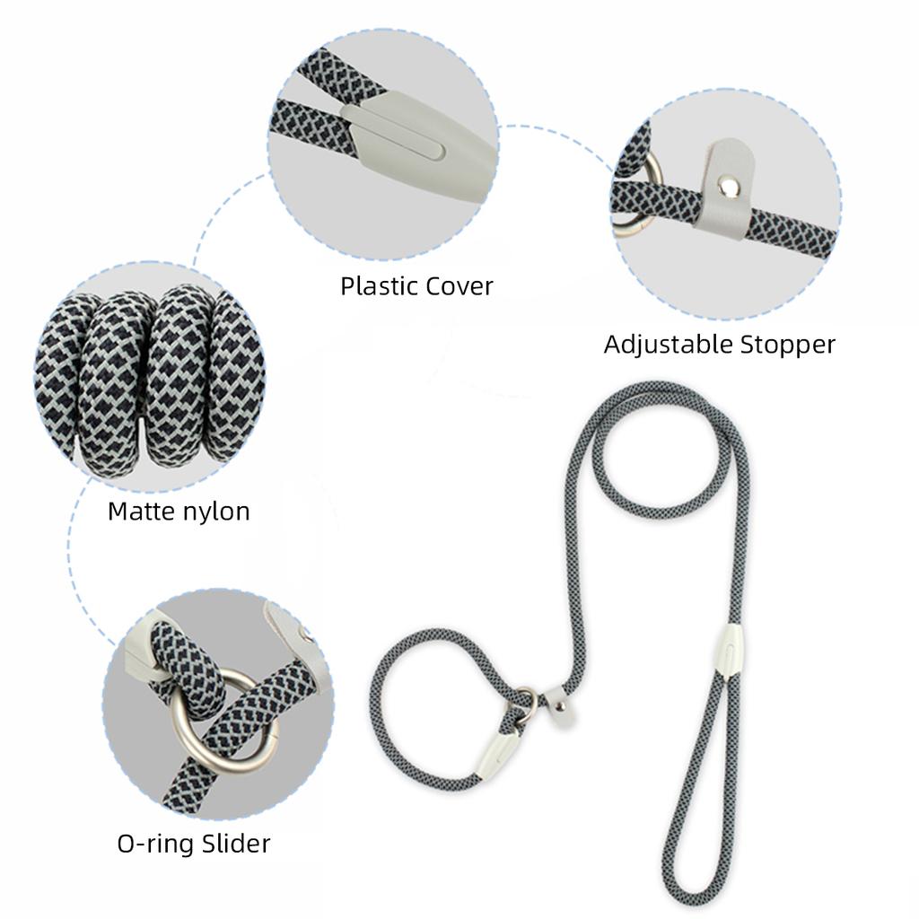 Классический ошейник и поводки для собак, 2 в 1, черная сетчатая веревка P, нейлоновый поводок, регулируемый нескользящий ремень, шлейка для тренировочной собаки, поводок