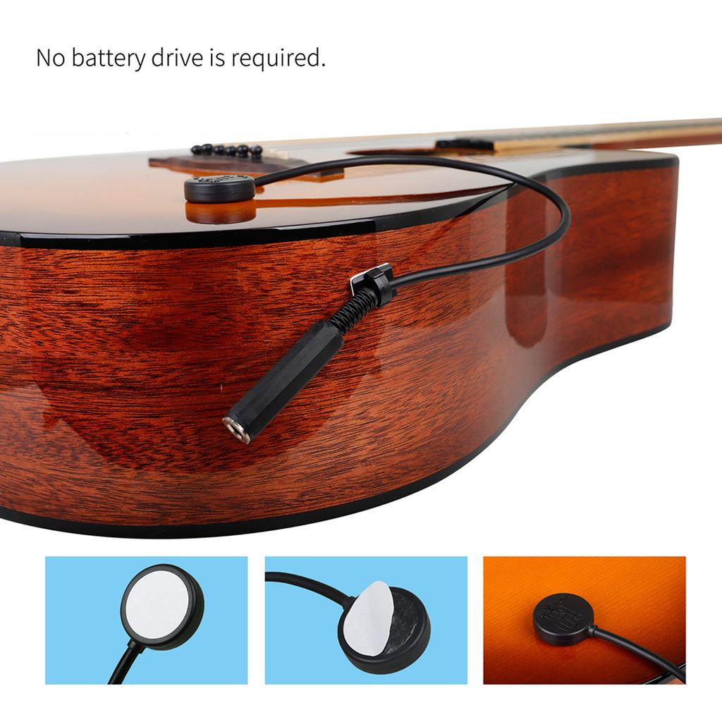 Patch Acoustic Guitar Pickup Piezo Contact Microphone Pickup for Guitar Violins Banjos Mandolin Ukulele Easy To Install