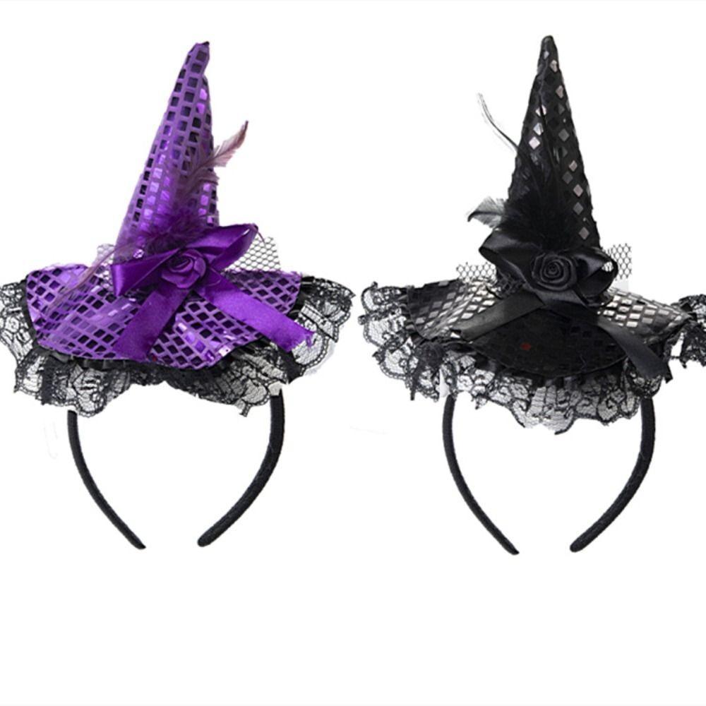 Cartoon Witch Hat Party Decorations Headband Fashion Hair Hoop Halloween
