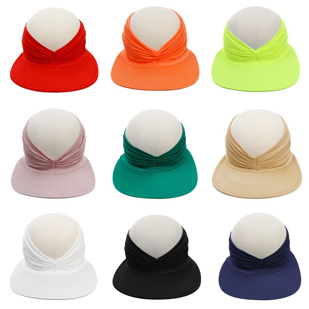 Женская эластичная анти-ультрафиолетовая солнцезащитная шляпа с открытыми полями и большими очками для спорта