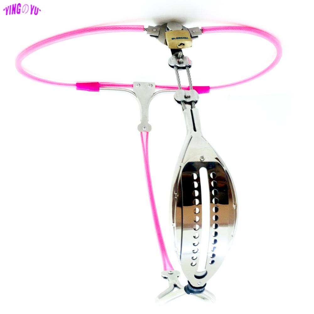 Female Light Weight Leather Chastity Belt Stainless Steel Lock BDSM Bondage Pants Sexy Underwear Sex Toys for Women Couples Game