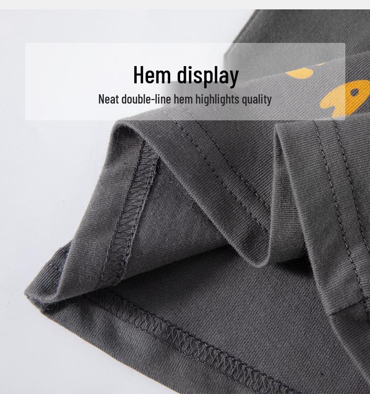 Топ для мальчиков в корейском стиле из хлопка - С мультяшным принтом, с длинным рукавом, идеально подходит для весны и осени