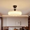 Pre-owned Retro Round Walnut Wood Chandelier for Bedroom or Study - Eye-Protection Ceiling Light