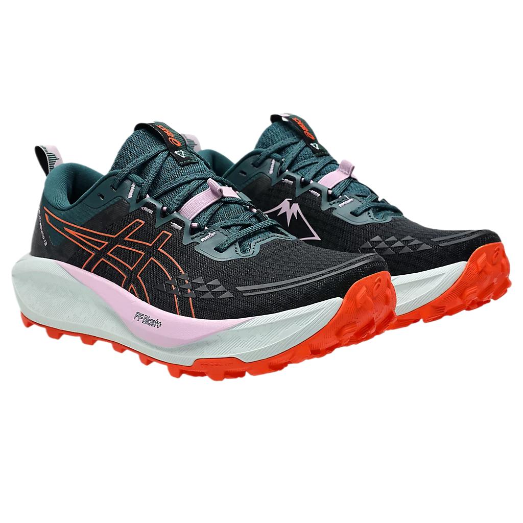 Asics Женские кроссовки Gel Trabuco 13 Черный Неоновый оранжевый 1012B768-001