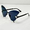 Персонализированные солнцезащитные очки-бабочки, универсальные, женская модная большая оправа, тонкие модные солнцезащитные очки