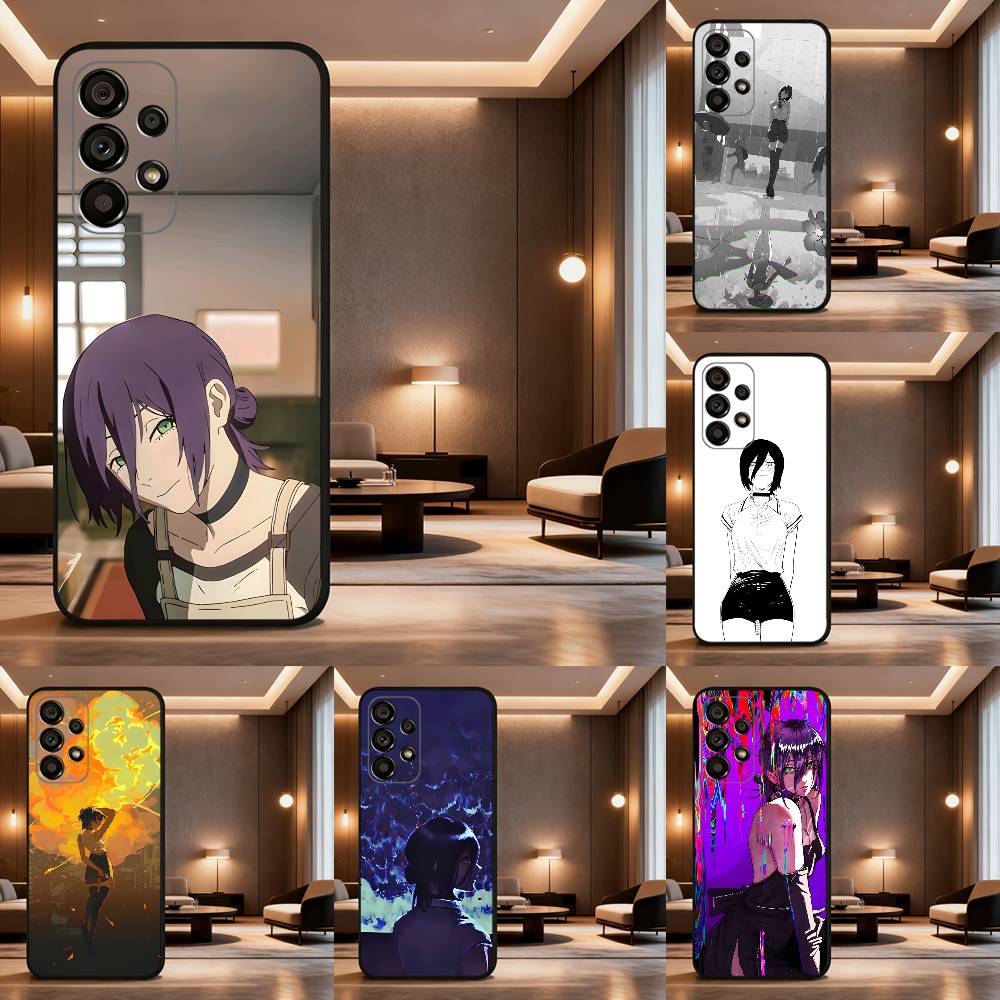 C-Chainsaw M-Man Reze Phone Case For Samsung Galaxy A73,31,32,72,41,53,52,71,22,5G,Note,J7,8,9 Soft Black Cover