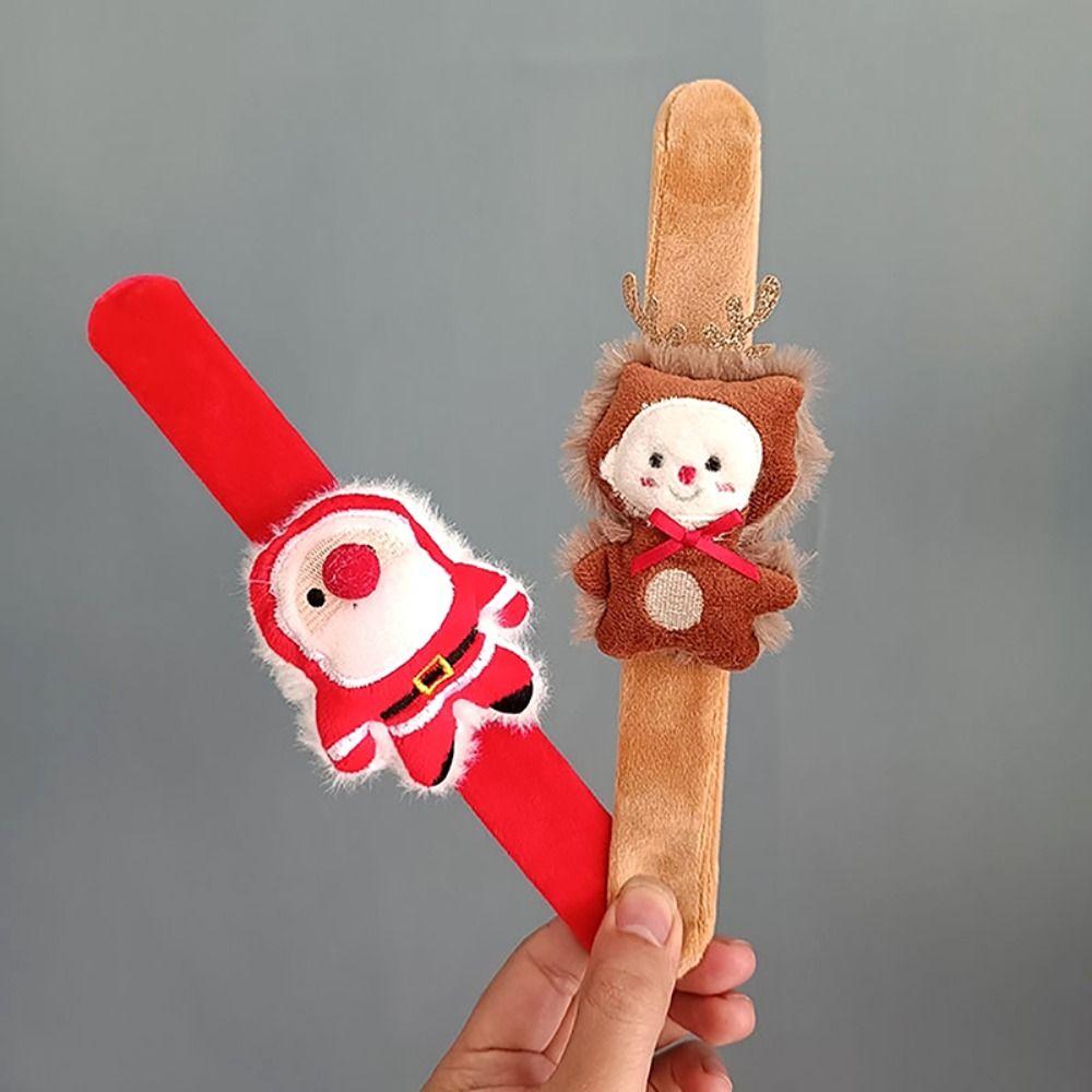 Snowman Santa Wristband Santa Claus Elk Slap Bracelets Holiday Decoration