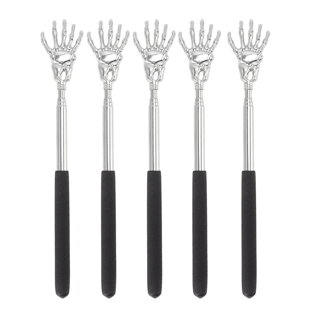 5Pcs Extendable Back Massager Stainless Steel Telescopic Portable Retractable Rear Back Scratcher