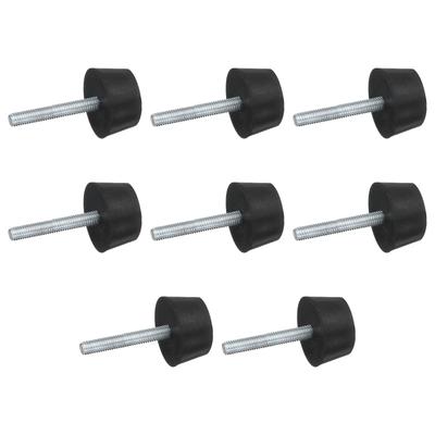 Uxcell 8 штук Регулируемые по высоте ножки-уровни с резьбой, 1,18" x 0,59" Резиновые ножки для мебели, Ножки для стола и стула для защиты пола, Шпильки M6 x 40 мм, Черный