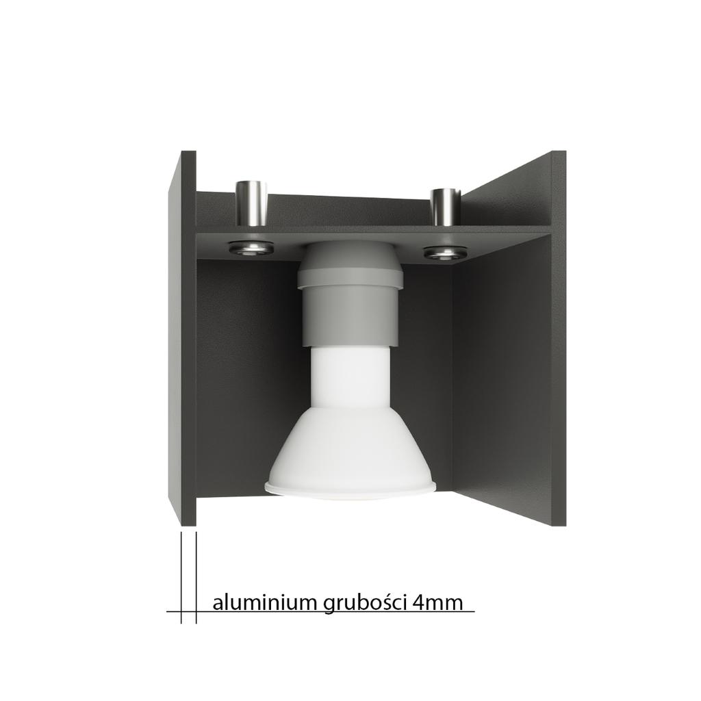 Plafon Lobo 1 G9 Szary Alu Sollux Sl.0208