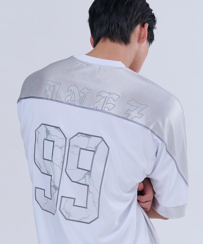 NINEZ 99 Applique Rugby Oversized T-Shirt (2 Colors)