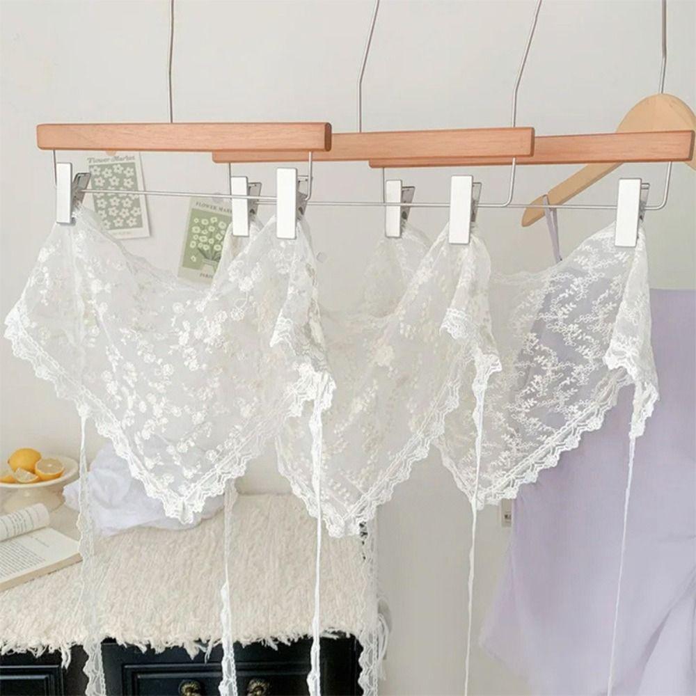 Floral Printed Lace Triangle Scarf Embroidered Embroidered Flower Scarves Butt Curtain  Party
