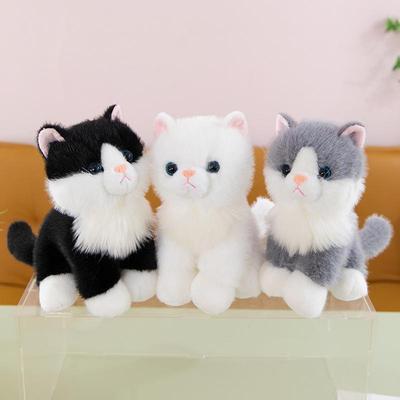 Плюшевая игрушка кошка рэгдолл табби - сидящий котенок, кукла для комфорта