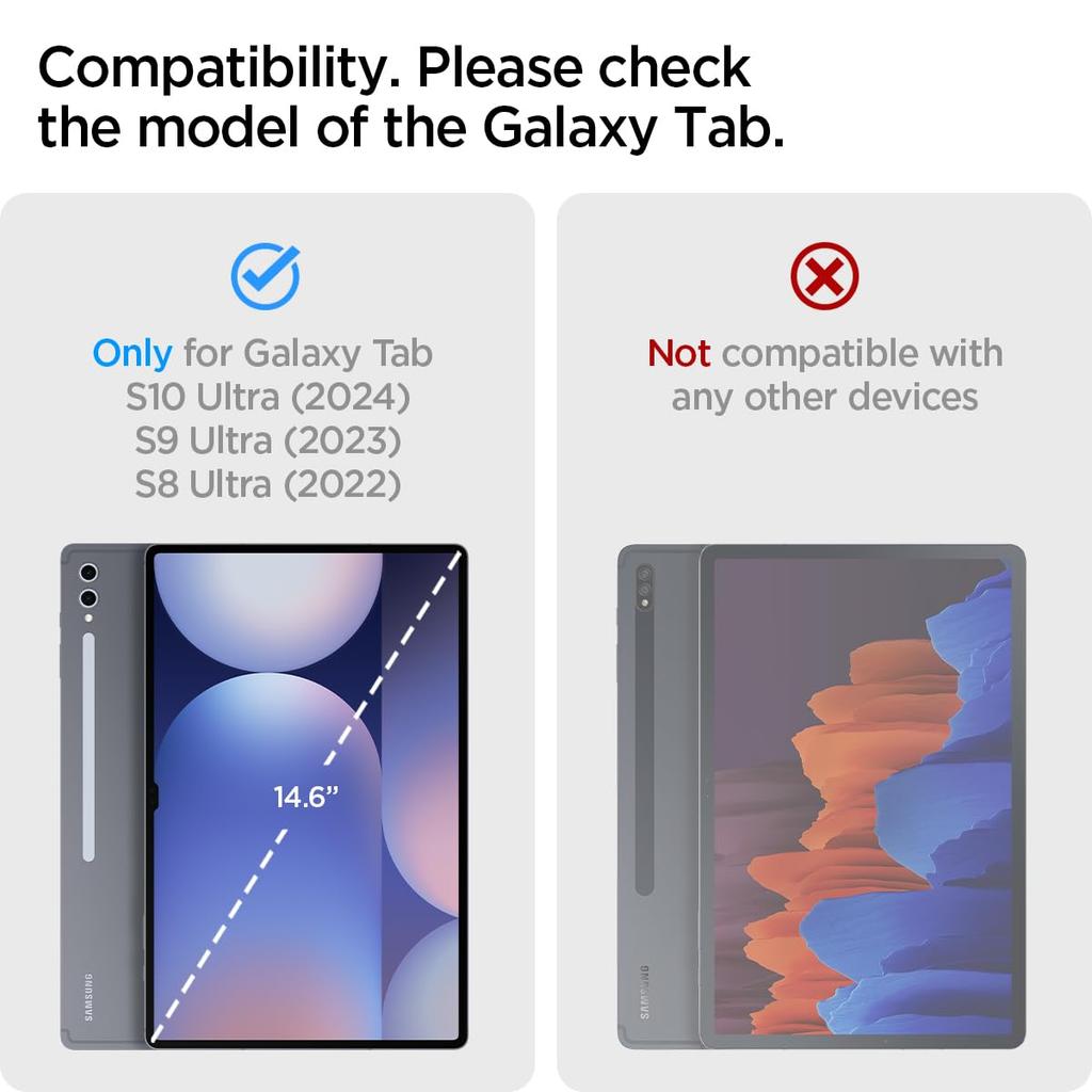 Чехол Spigen Galaxy Tab S10 Ultra, совместимый с Galaxy Tab, ударопоглощающий, ударопрочный, устойчивый к падениям, прочный, амортизирующий, Pro ACS06538