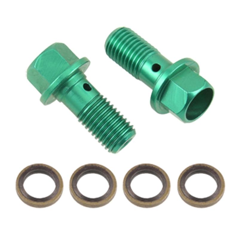 2Pcs M10x1.25mm Brake Cylinder Oil Hose Screw Banjo Motorcycles Universal Tube Tubing Screws Bolts