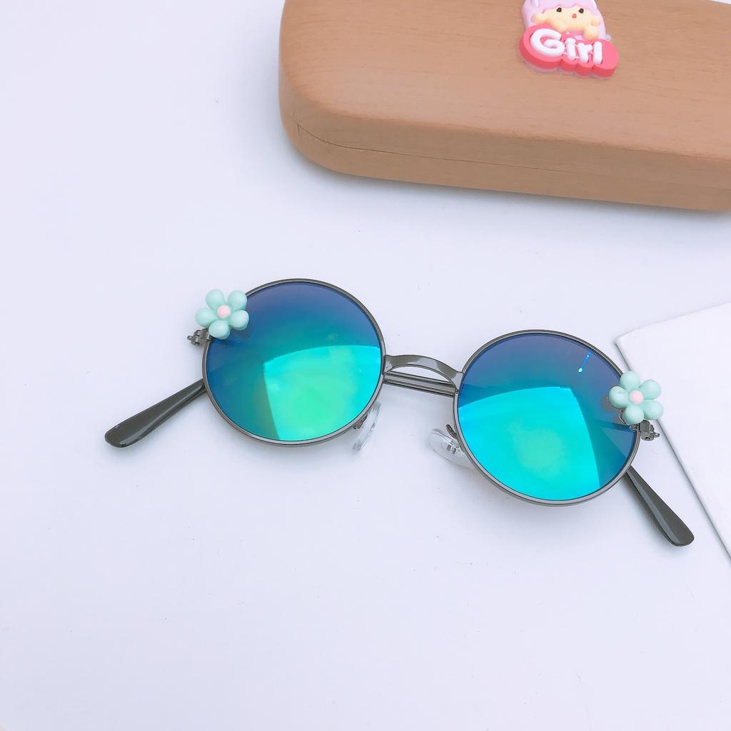 Xiaohua Children'S Sunglasses Cute Round Frame Boys And Girls Sunscreen Uv Protection Sunglasses Baby Photo Glasses