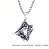 New Men's Long Choke Wolf Necklace and Pendant Viking Animal Jewelry Accessories Gift