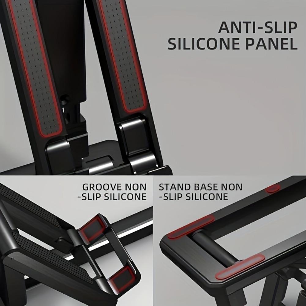 Portable and Durable Adjustable Foldable Phone Stand for All Devices - Made of High-Quality Plastic