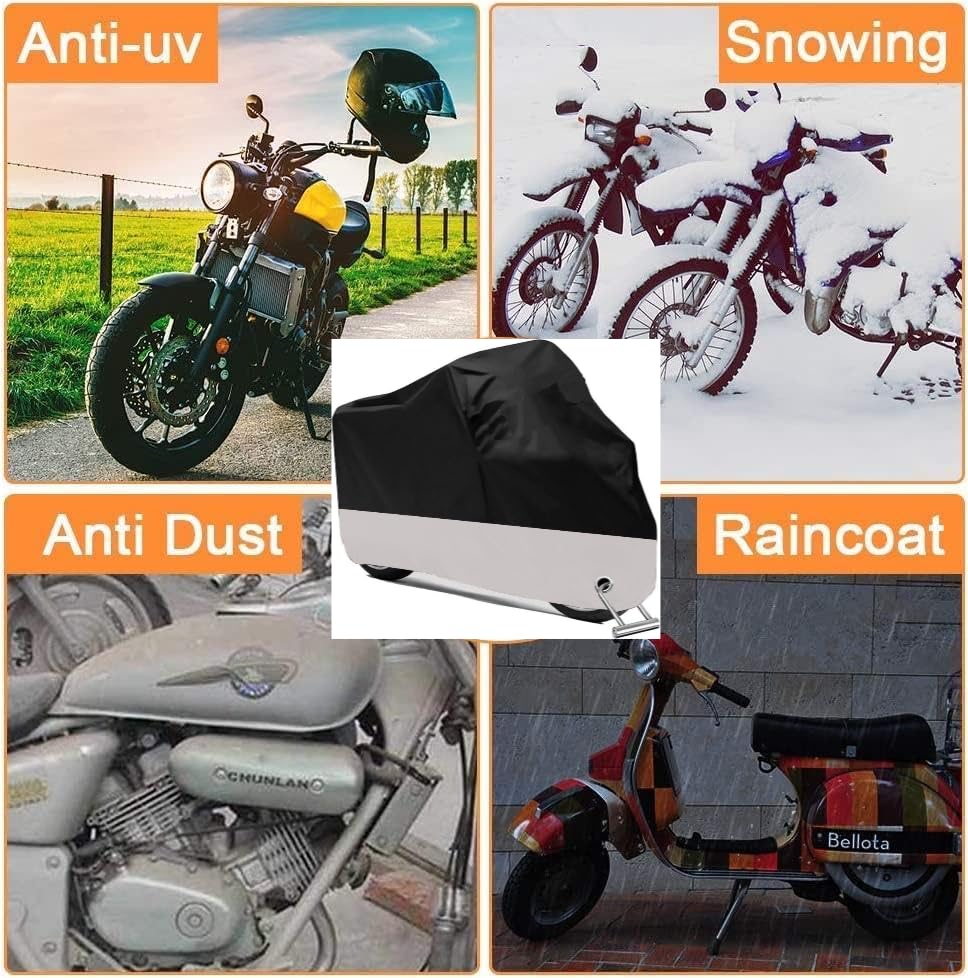Motorcycle Cover, Waterproof, Heat Resistant, Thick, Super Repellent , 2024 Improved Oxford, 3XL,