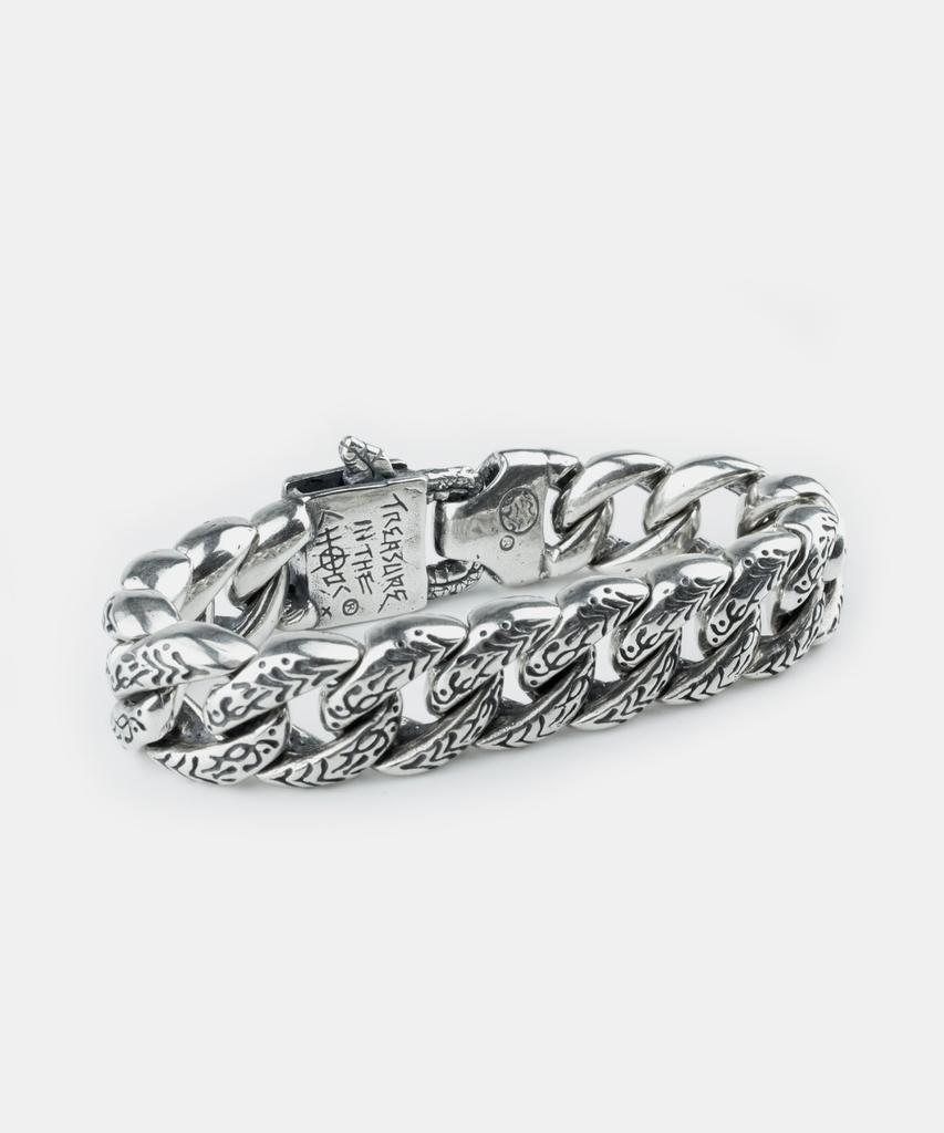 Sheen666 599 Paisley Silver Bracelet Snake Clasp