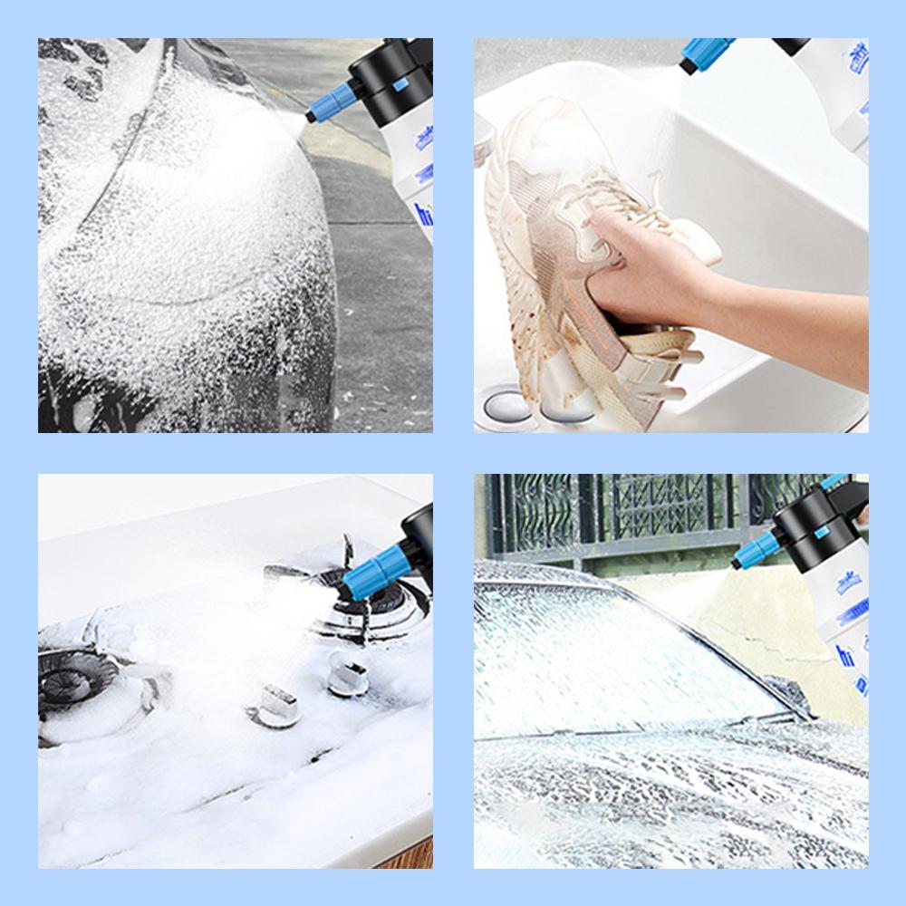 Электрический распылитель пены, опрыскиватель для мойки автомобилей, распылитель под давлением 1,5 л, перезаряжаемый от USB, для дома, сада и