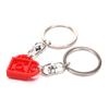 2Pcs Love Heart Brick Keychain For Couples Friendship Heart Keyring Jewelry Gift