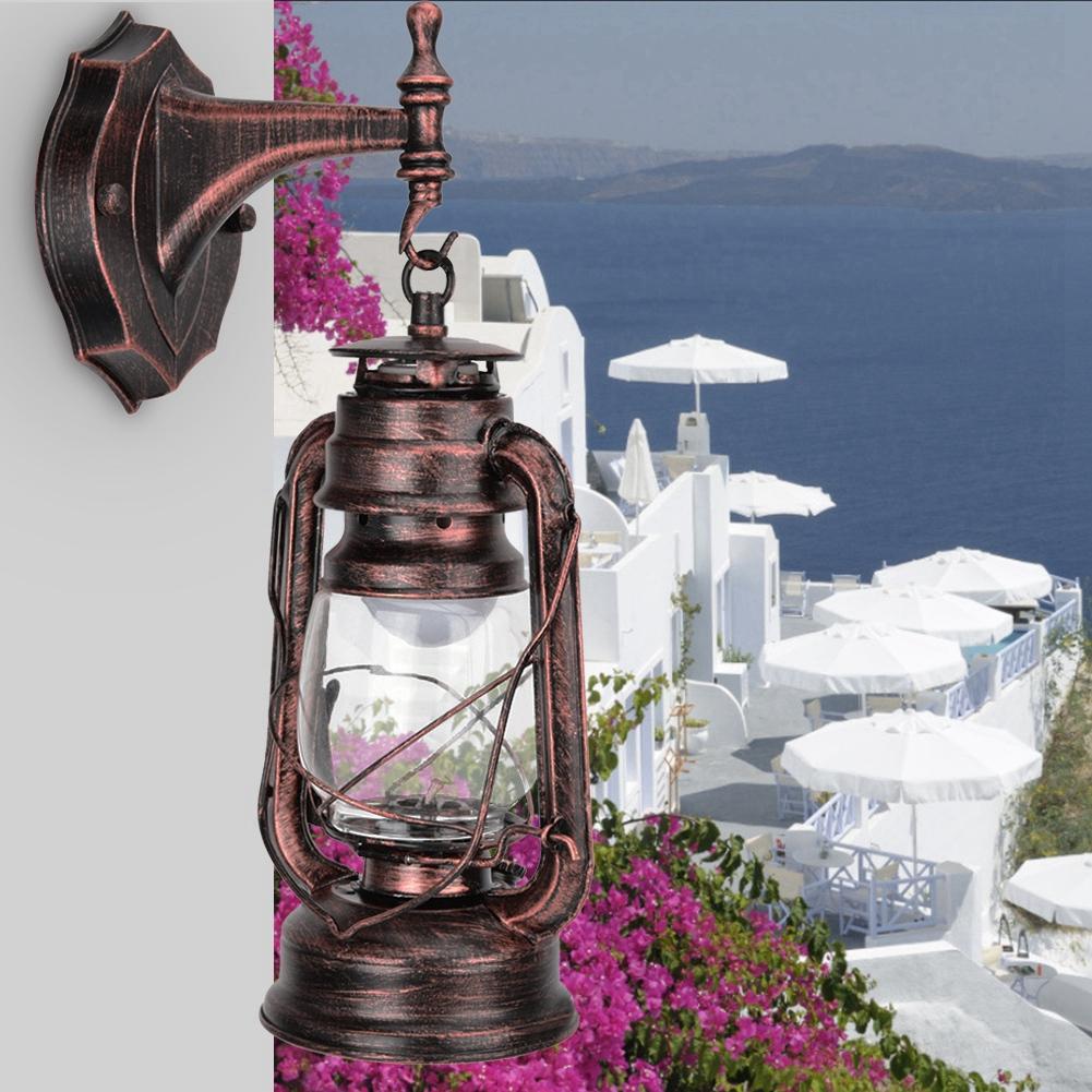 111-240 В ретро-стиль бра, старинный железный настенный светильник, светильник для кафе, бара, прихожей, красная бронза