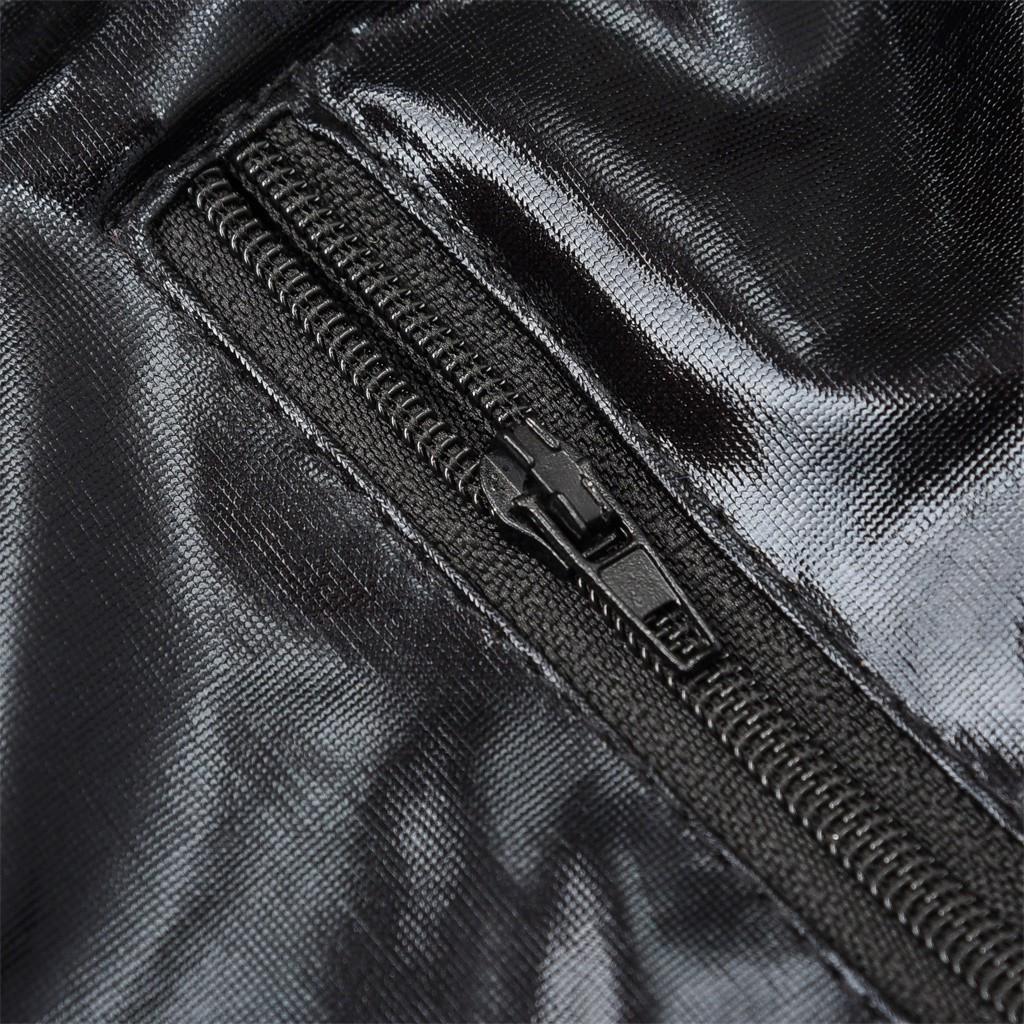 Сексуальное кожаное боди с сеткой в районе груди, 1 шт