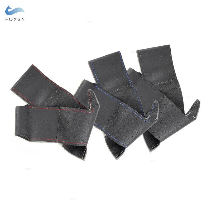 For Toyota E'Z RAV4 Auris 2014 Corolla iM 2017 Scion iM 2016 Hand-stitched Car Steering Wheel Leather Cover Interior