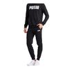 Puma Color Block Logo Hoodie Men Tops Black 855201-01