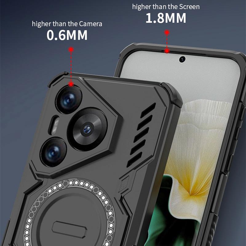 KEYSION Чехол с полым рассеивателем тепла для Huawei Pura 70 Pro+ Магнитное охлаждение Ударопрочный чехол для телефона Huawei Pura 70 Ultra